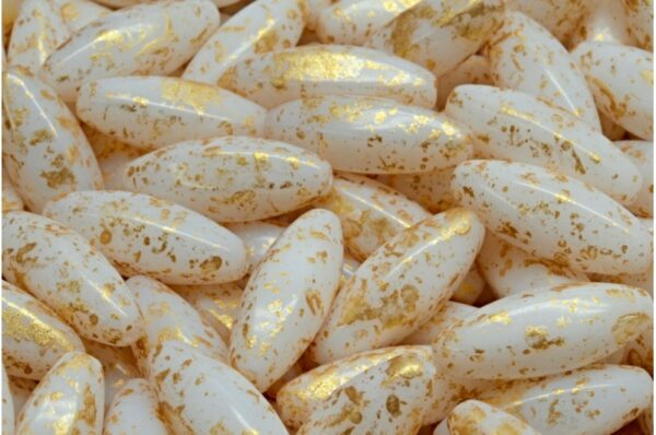 Peeled Olive beads 19x7mm - Image 1