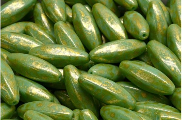 Peeled Olive beads 19x7mm - Image 1