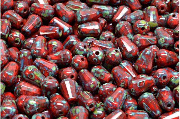 Firepolished Drop Beads 8x6mm - Image 1