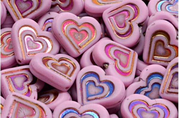 Heart In Heart Beads 14x16mm - Image 1