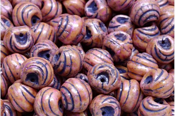 Grooved Mushroom Button Beads 9x8mm - Image 1
