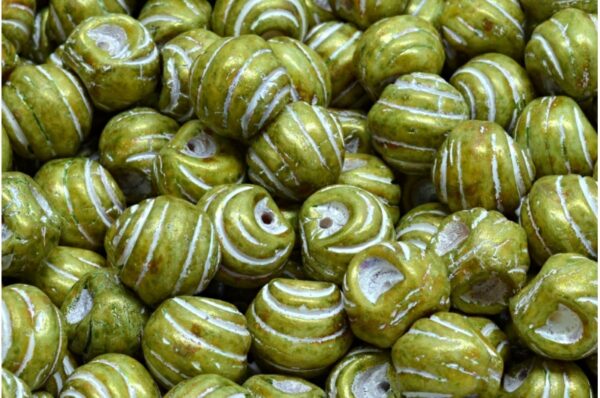 Grooved Mushroom Button Beads 9x8mm - Image 1