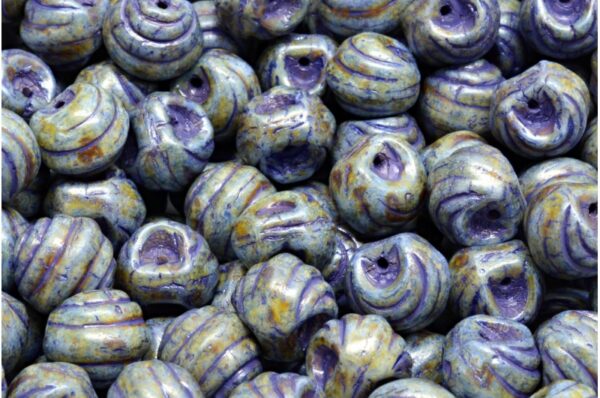Grooved Mushroom Button Beads 9x8mm - Image 1