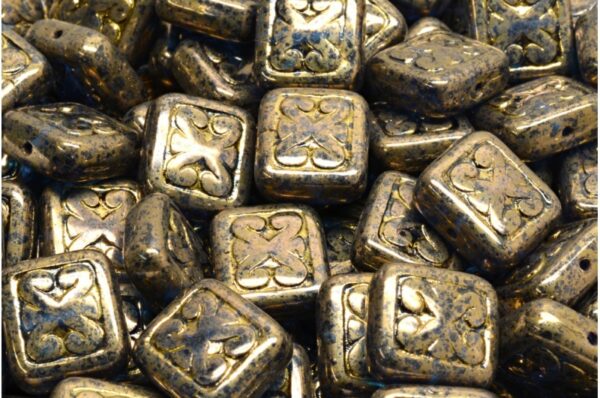 Ornamental Cushion Beads 11x12mm - Image 1