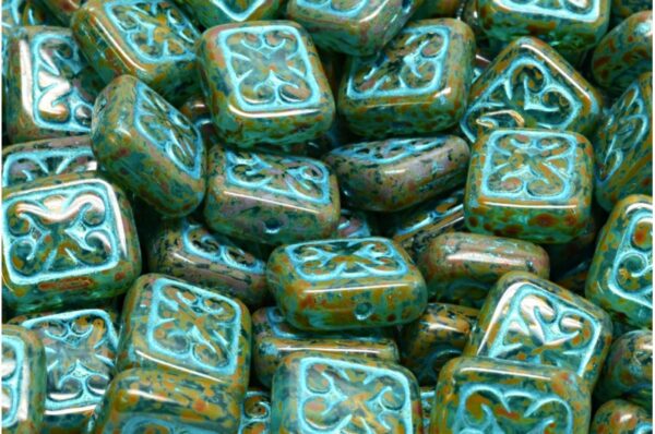 Ornamental Cushion Beads 11x12mm - Image 1