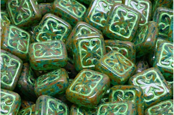 Ornamental Cushion Beads 11x12mm - Image 1