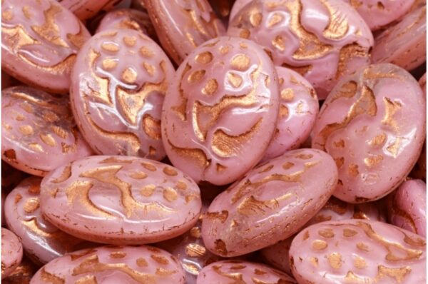 Oval With Flower Beads 21x16mm - Image 1