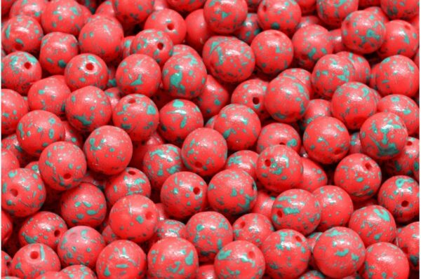Round Druck Beads 6mm - Image 1