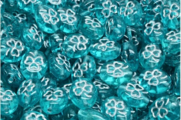 Shamrock Oval Beads 10x8mm - Image 1