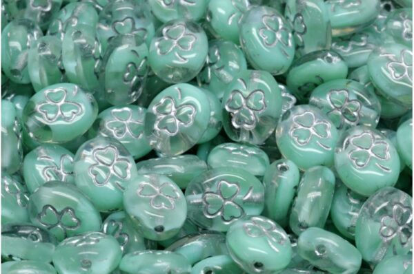 Shamrock Oval Beads 10x8mm - Image 1