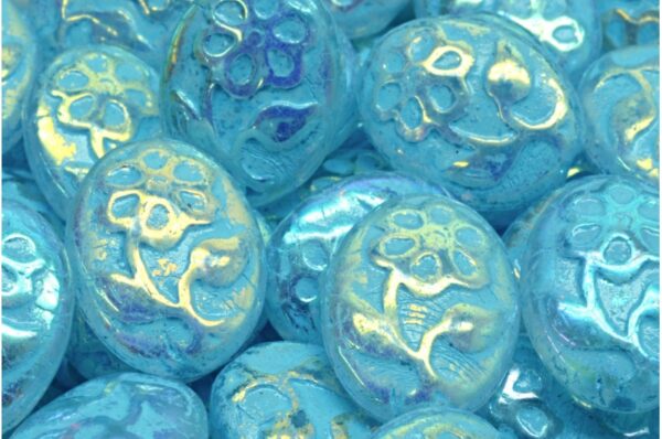 Oval With Flower Beads 21x16mm - Image 1