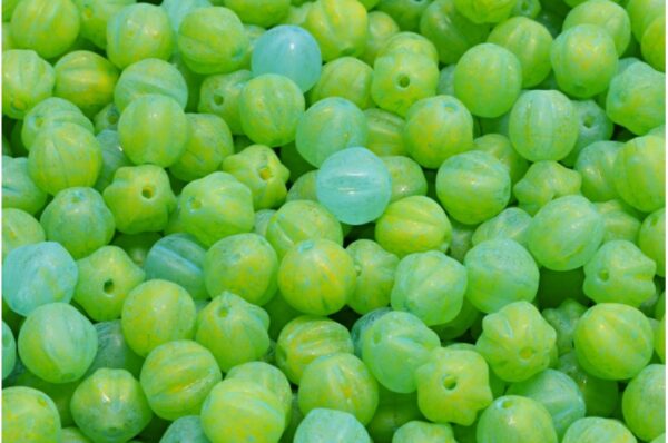 Melon Beads 6x6mm - Image 1