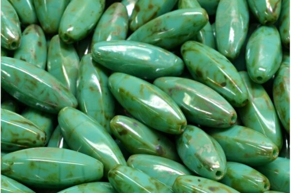 Peeled Olive beads 19x7mm - Image 1