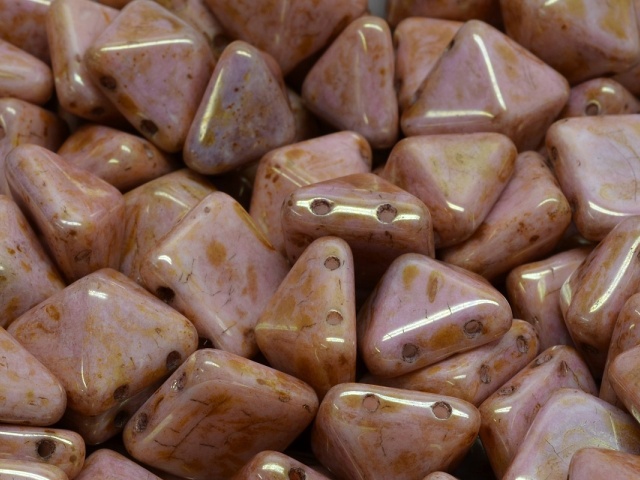 2 Hole Pyramid Stud Beads 12x12mm